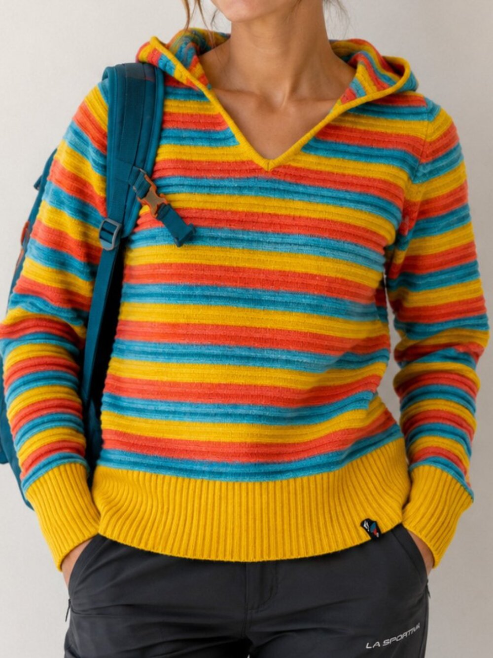 LA Sportiva Wool Striped Hooded Sweater